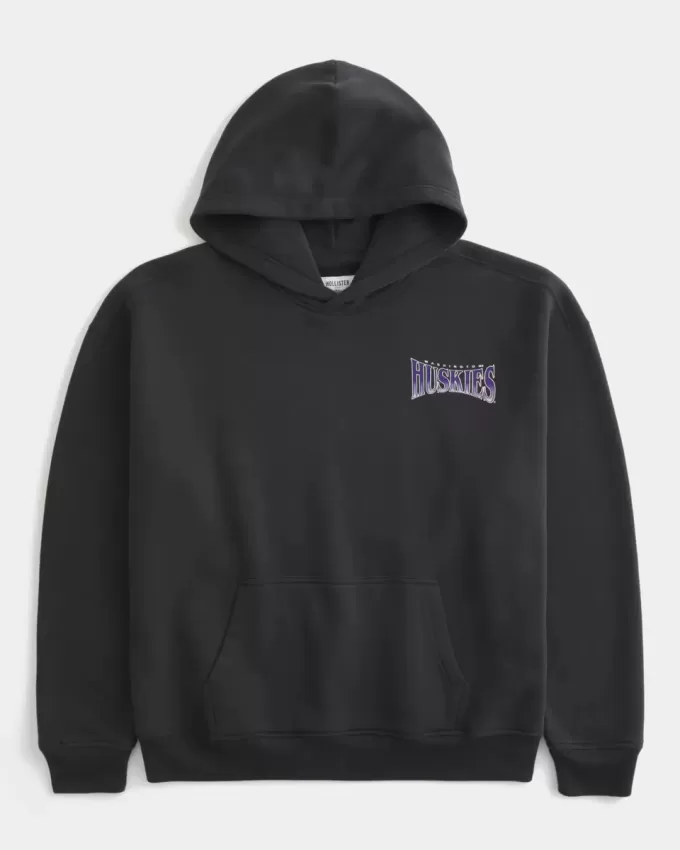 Boxy University of Washington Huskies Grafik-Hoodie
