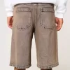 Braune, überfärbte Super Baggy-Jeansshorts Braune, überfärbte Super Baggy-Jeansshorts