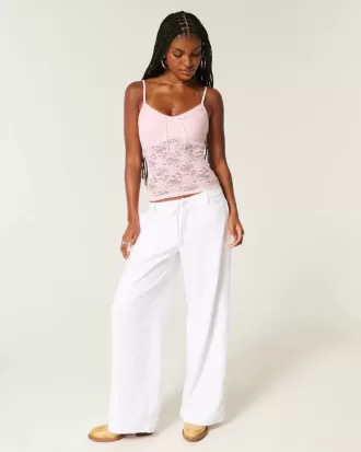 Camisole mit durchgehender Spitze