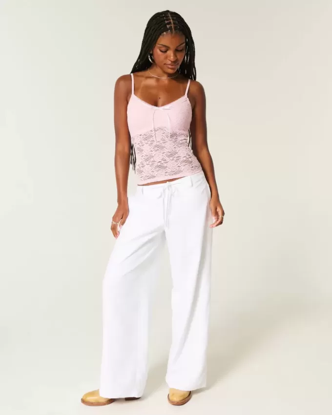 Camisole mit durchgehender Spitze