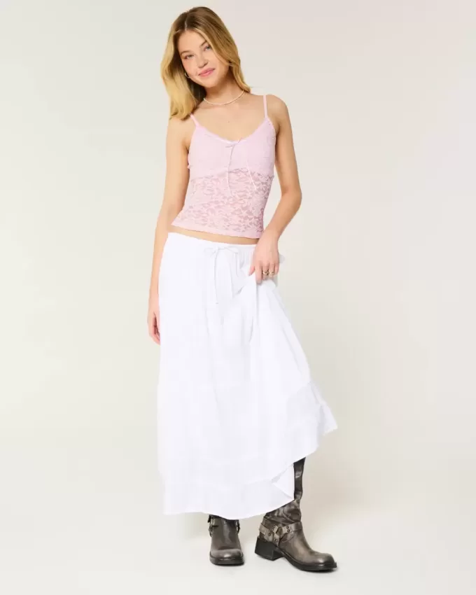 Camisole mit durchgehender Spitze