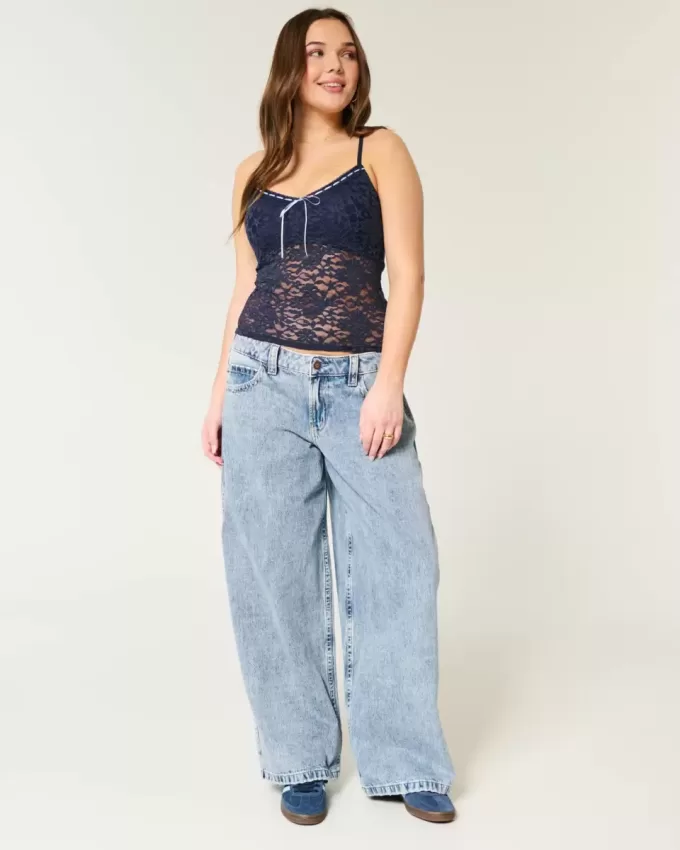 Camisole mit durchgehender Spitze