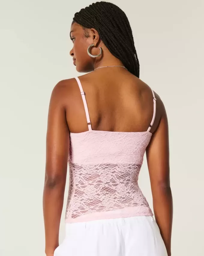 Camisole mit durchgehender Spitze