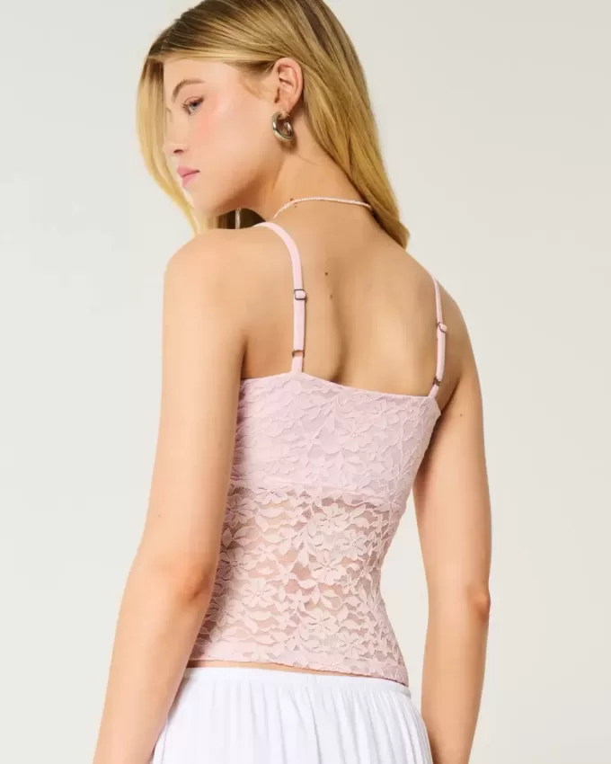 Camisole mit durchgehender Spitze