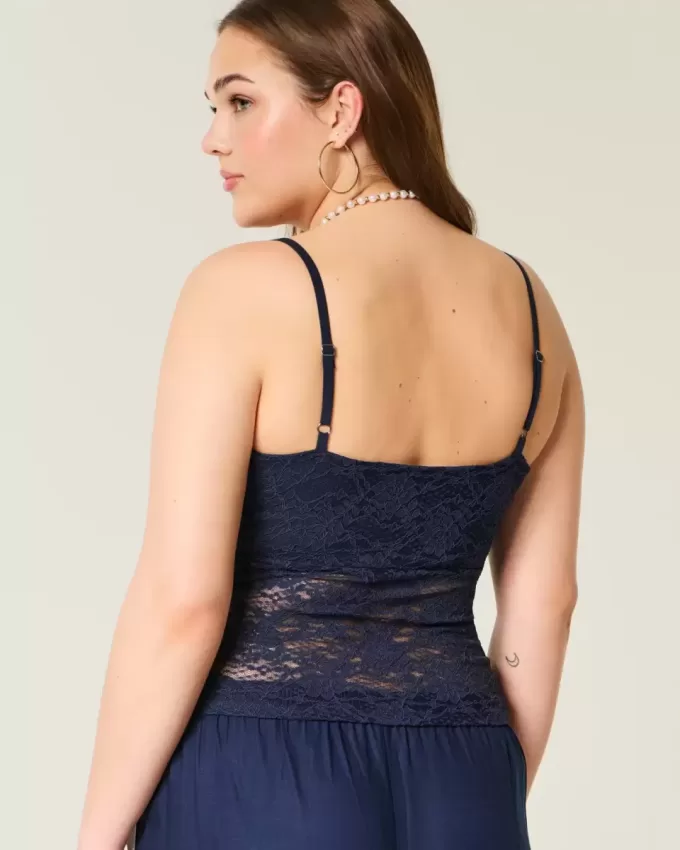 Camisole mit durchgehender Spitze
