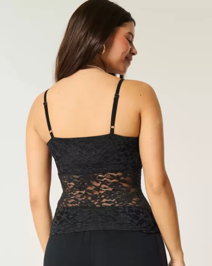 Camisole mit durchgehender Spitze