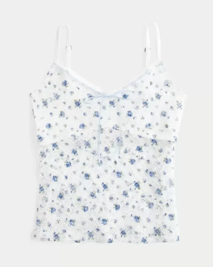 Camisole mit durchgehender Spitze
