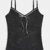 Camisole mit durchgehender Spitze