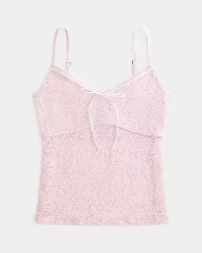 Camisole mit durchgehender Spitze