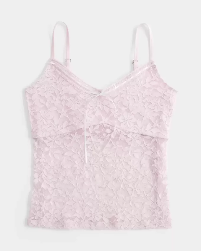 Camisole mit durchgehender Spitze
