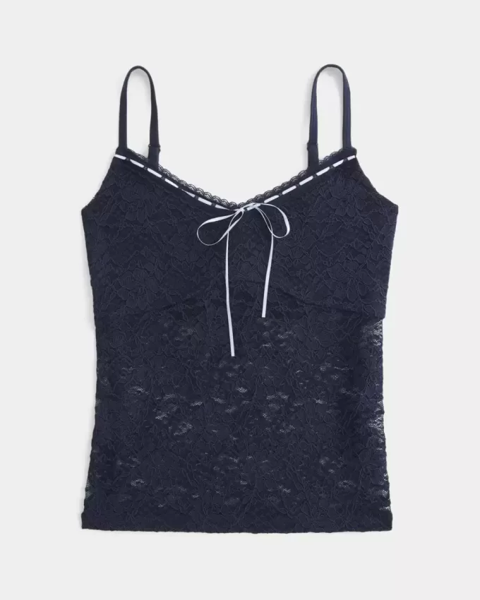 Camisole mit durchgehender Spitze