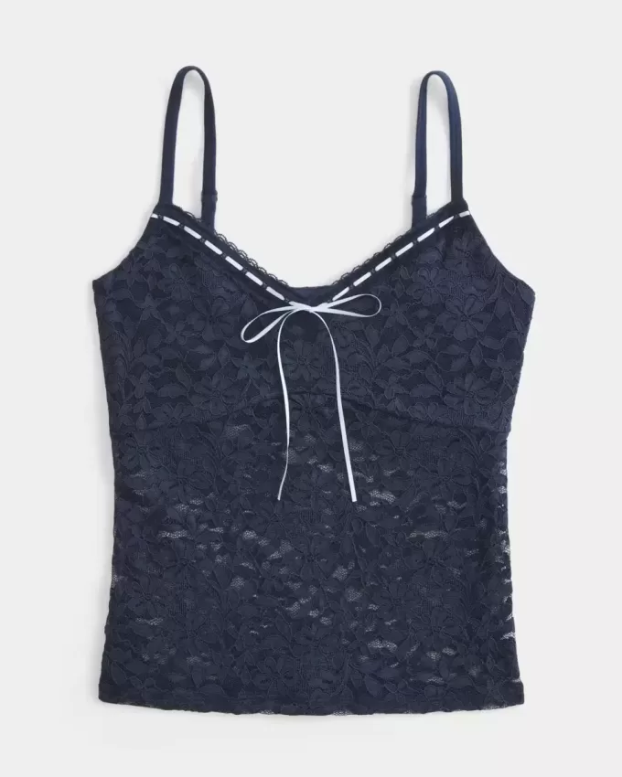 Camisole mit durchgehender Spitze