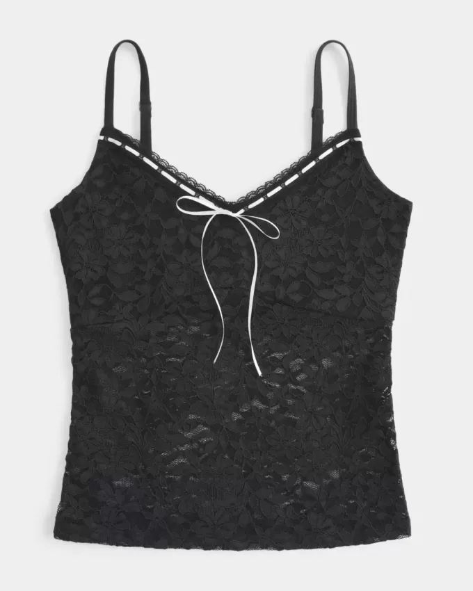 Camisole mit durchgehender Spitze