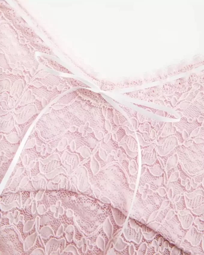 Camisole mit durchgehender Spitze