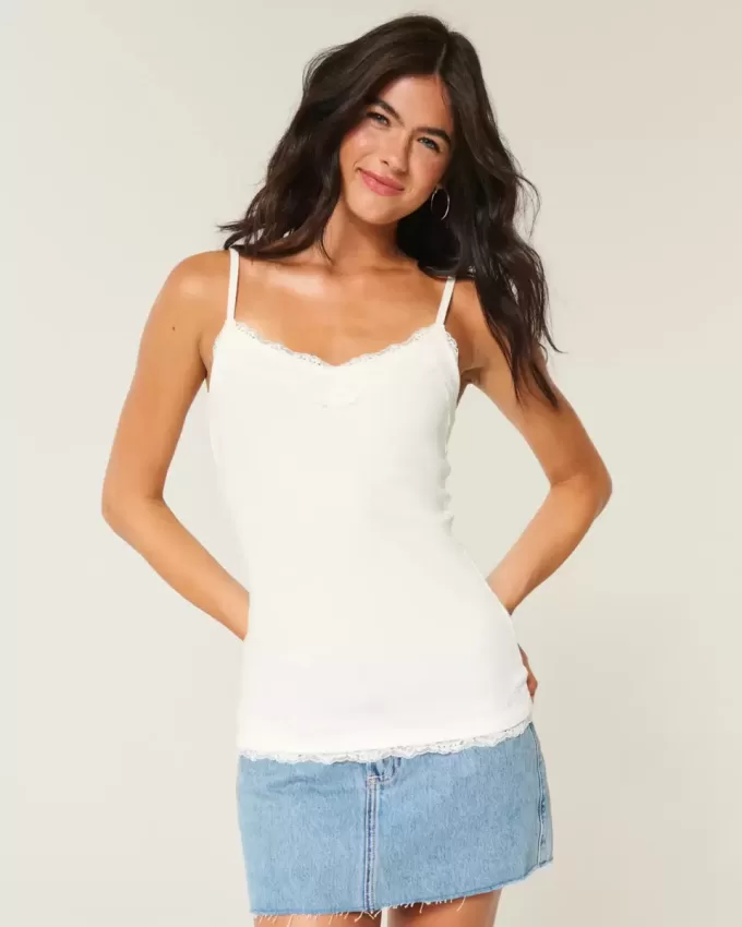 Camisole mit Spitzenbesatz Camisole mit Spitzenbesatz