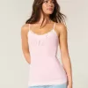 Camisole mit Spitzenbesatz