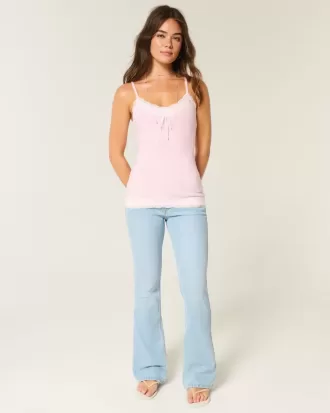 Camisole mit Spitzenbesatz