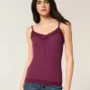 Camisole mit Spitzenbesatz