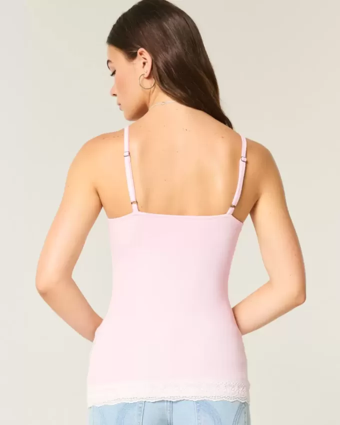 Camisole mit Spitzenbesatz
