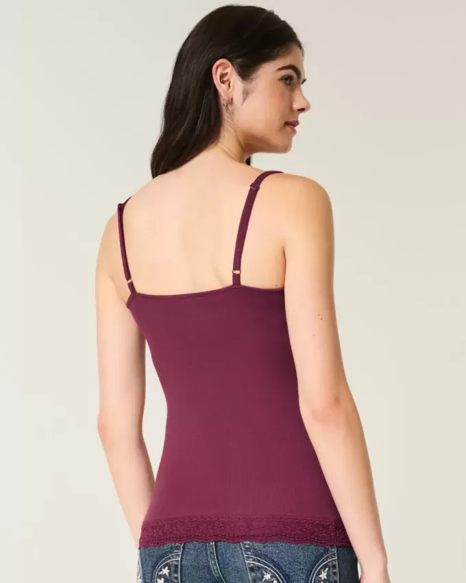 Camisole mit Spitzenbesatz