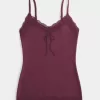 Camisole mit Spitzenbesatz