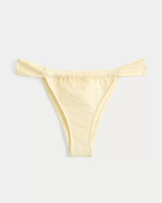 Cheekiest-Bikinihose aus Jacquard mit breiten Trägern Cheekiest-Bikinihose aus Jacquard mit breiten Trägern