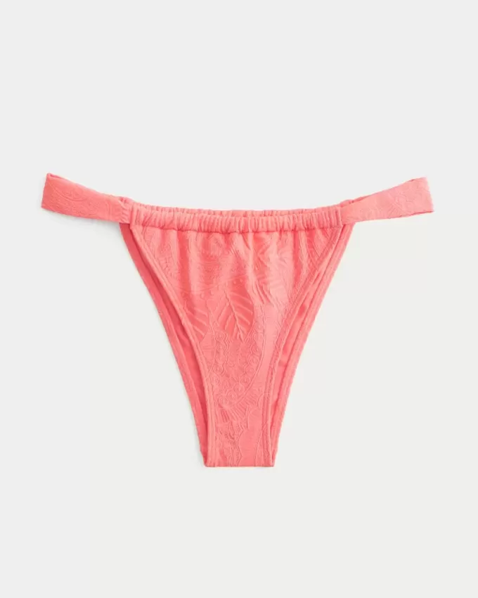 Cheekiest-Bikinihose aus Jacquard mit schmalen Trägern Cheekiest-Bikinihose aus Jacquard mit schmalen Trägern