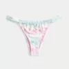 Cheekiest-Bikinihose mit hohem Beinausschnitt und breiten Trägern