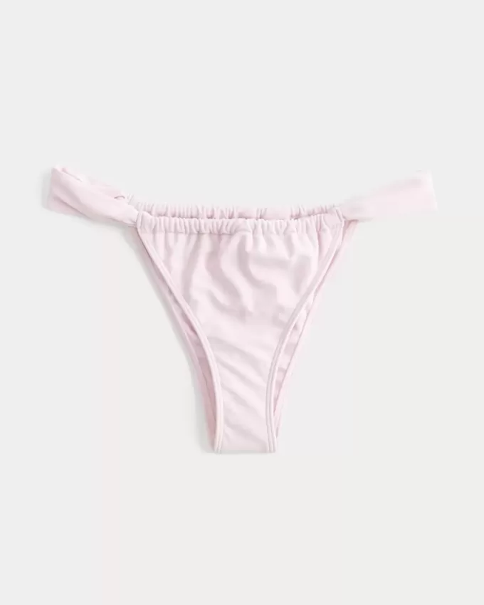 Cheekiest-Bikinihose mit hohem Beinausschnitt und breiten Trägern