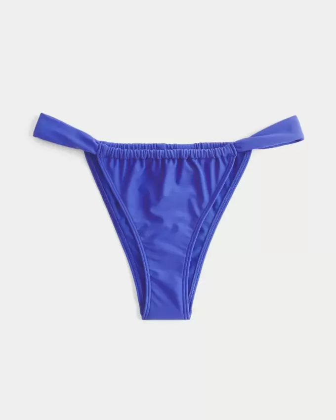 Cheekiest-Bikinihose mit hohem Beinausschnitt und breiten Trägern