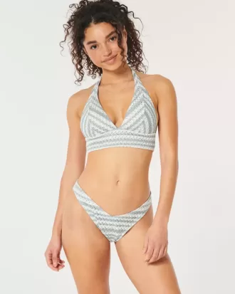 Cheeky-Bikinihose im Häkel-Stil mit hohem Beinausschnitt