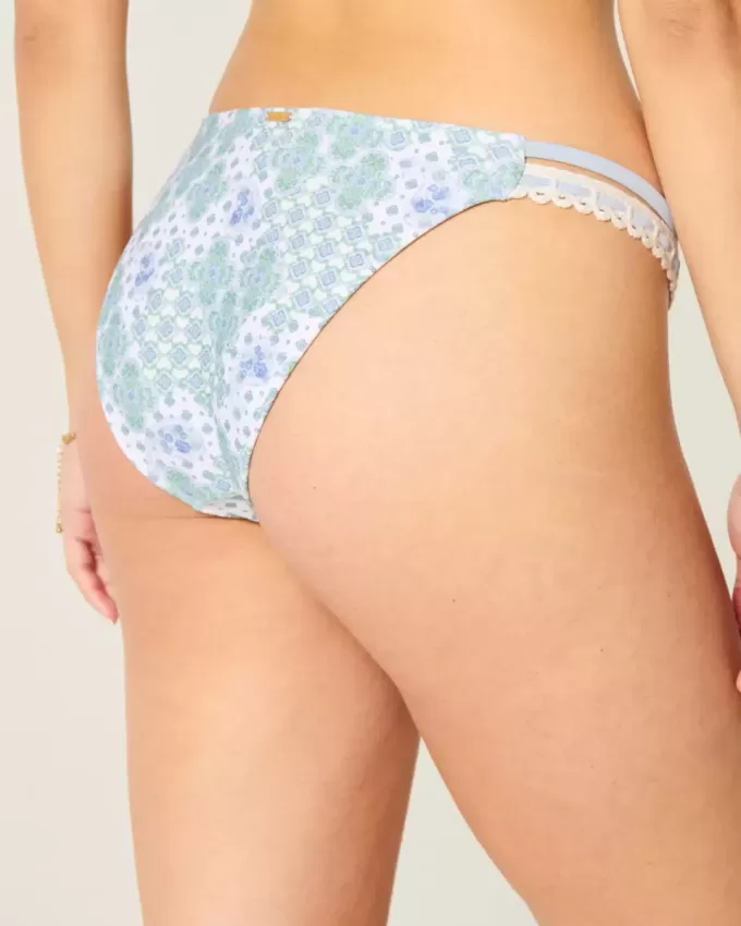 Cheeky-Bikinihose mit Häkelbesatz und Doppelträgern Cheeky-Bikinihose mit Häkelbesatz und Doppelträgern