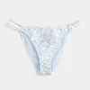 Cheeky-Bikinihose mit Häkelbesatz und Doppelträgern Cheeky-Bikinihose mit Häkelbesatz und Doppelträgern