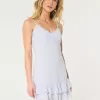 Chiffon-Minikleid mit Rüschen