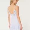 Chiffon-Minikleid mit Rüschen