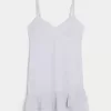 Chiffon-Minikleid mit Rüschen