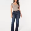 Curvy Bootcut-Jeans mit mittlerer Leibhöhe und dunkler Waschung Curvy Bootcut-Jeans mit mittlerer Leibhöhe und dunkler Waschung