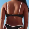 Curvy High Apex – Geripptes Bügel-Bikinioberteil
