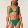 Curvy High-Leg High-Waist Gerippte Cheeky-Bikinihose
