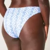Curvy High-Leg High-Waist Gerippte Cheeky-Bikinihose