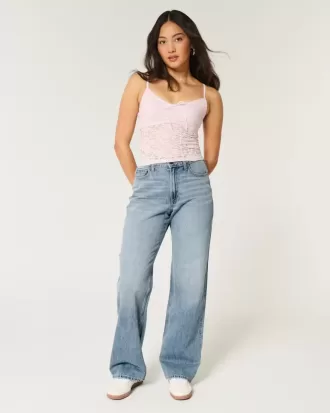 Curvy High-Rise Baggy-Jeans in mittlerer Waschung