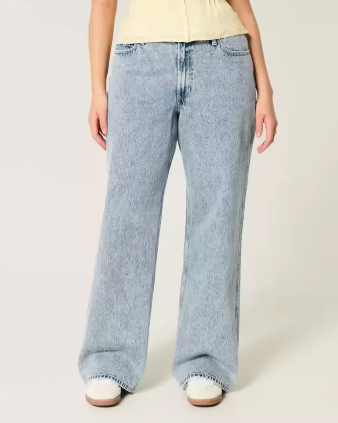 Curvy High-Rise Baggy-Jeans in mittlerer Waschung Curvy High-Rise Baggy-Jeans in mittlerer Waschung