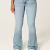 Curvy High-Rise Flare Jeans mit mittlerer Waschung Curvy High-Rise Flare Jeans mit mittlerer Waschung