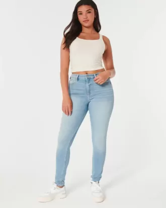 Curvy High-Rise Super Skinny Jeans in mittlerer Waschung