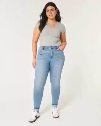 Curvy High-Rise Super Skinny Jeans in mittlerer Waschung
