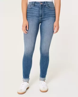 Curvy High-Rise Super Skinny Jeans in mittlerer Waschung