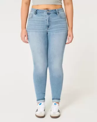 Curvy High-Rise Super Skinny Jeans in mittlerer Waschung