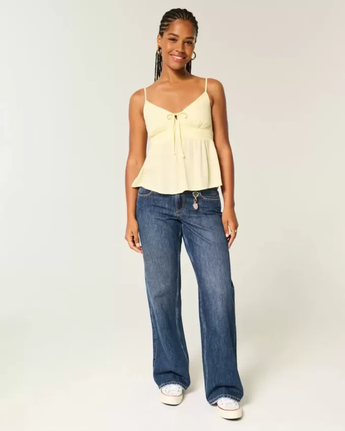 Curvy Low-Rise Baggy-Jeans in dunkler Waschung Curvy Low-Rise Baggy-Jeans in dunkler Waschung