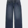Curvy Low-Rise Baggy-Jeans in dunkler Waschung Curvy Low-Rise Baggy-Jeans in dunkler Waschung