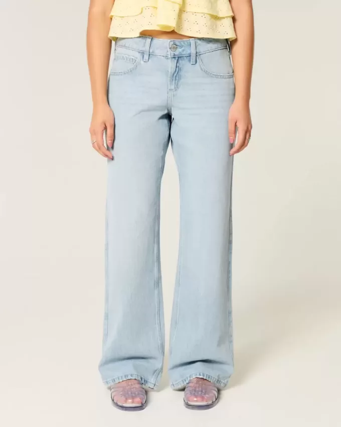 Curvy Low-Rise Baggy-Jeans in heller Waschung Curvy Low-Rise Baggy-Jeans in heller Waschung